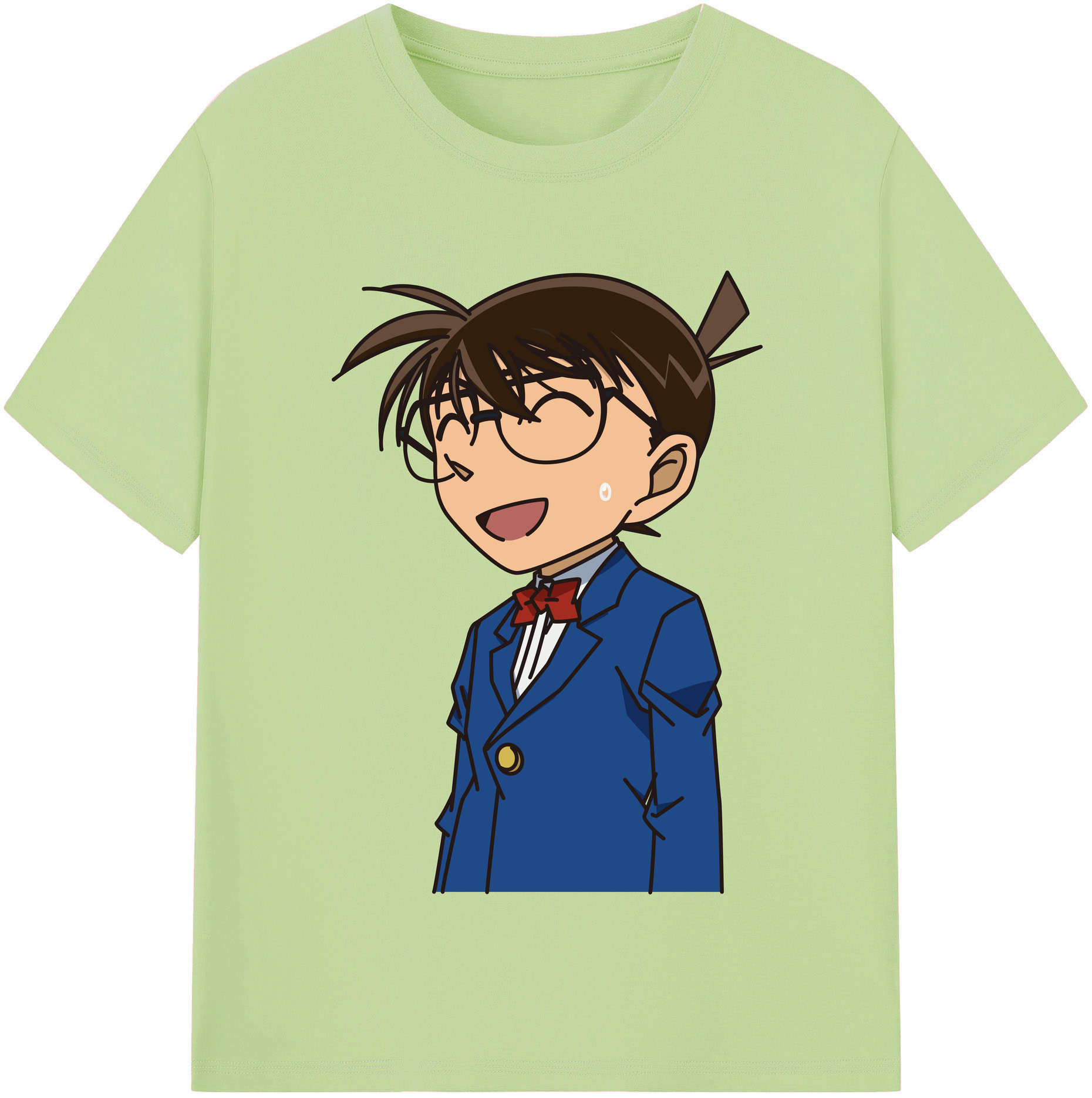 （画像用） 名探偵コナン 江戸川 コナン Detective Conan Conan Edogawa 綿100％半袖Tシャツ（フロントプリント）